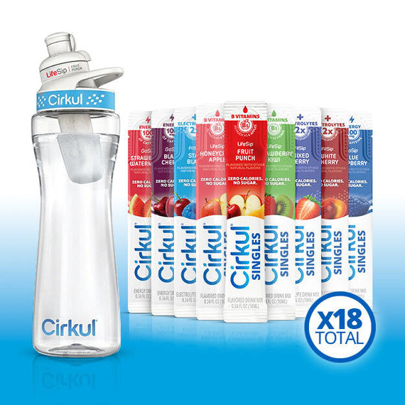 22oz. Plastic Bottle & LifeSip® Fruit Punch U7
