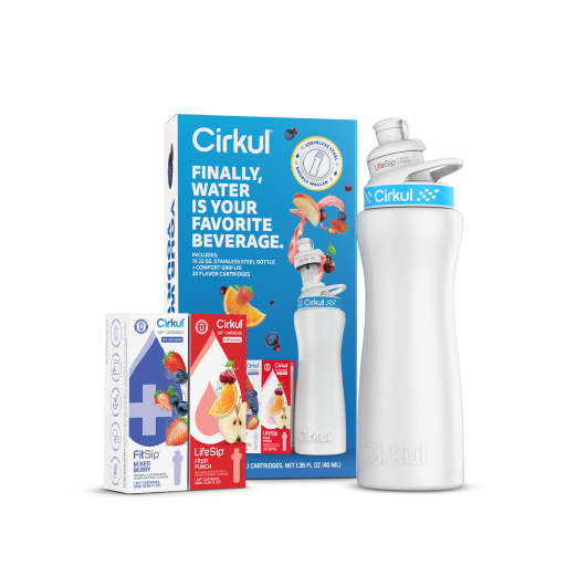22oz. White Stainless Steel Bottle Starter Kit T0